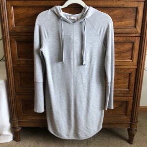 Athleta gray hooded dress